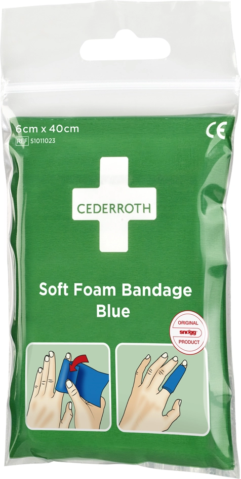 Een "cederroth pleister ""soft foam bandage"" blauw " koop je bij NiceSupplies.nl