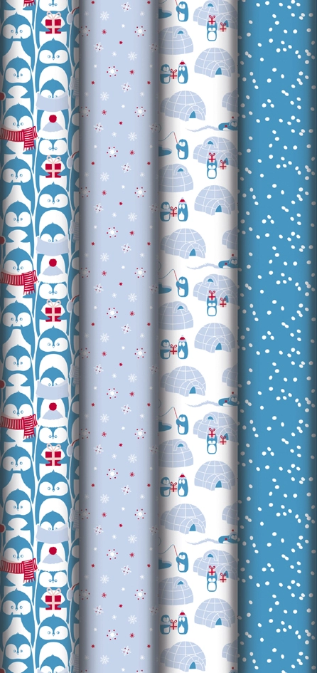 Een "clairefontaine kerst-geschenkpapier ""pinguine"" " koop je bij NiceSupplies.nl