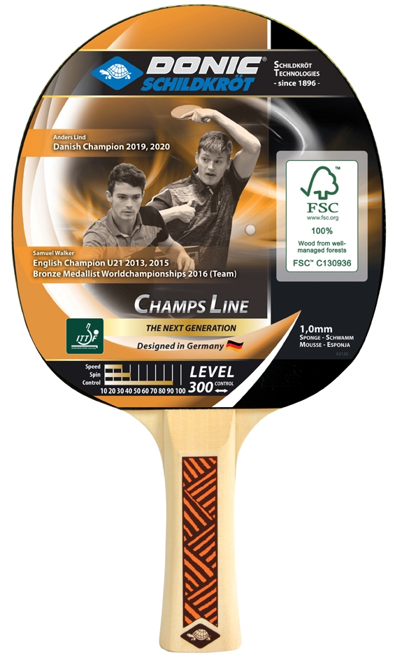 Een "donic schildkrot tafeltennisbadje ""champs line 300 fsc"" " koop je bij NiceSupplies.nl