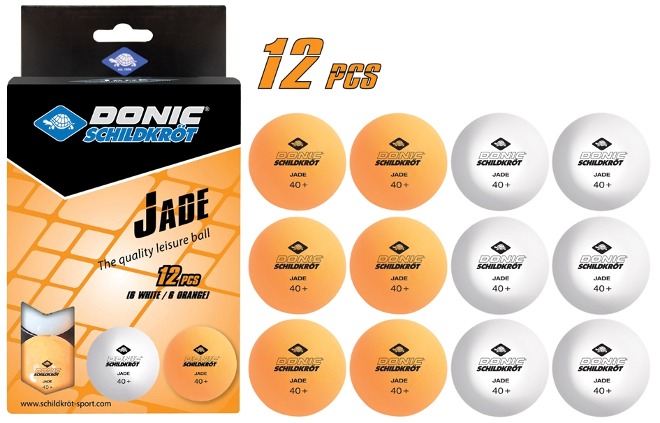 Een "donic schildkrot tafeltennisbal ""jade"" 12 stuks box assortie " koop je bij NiceSupplies.nl