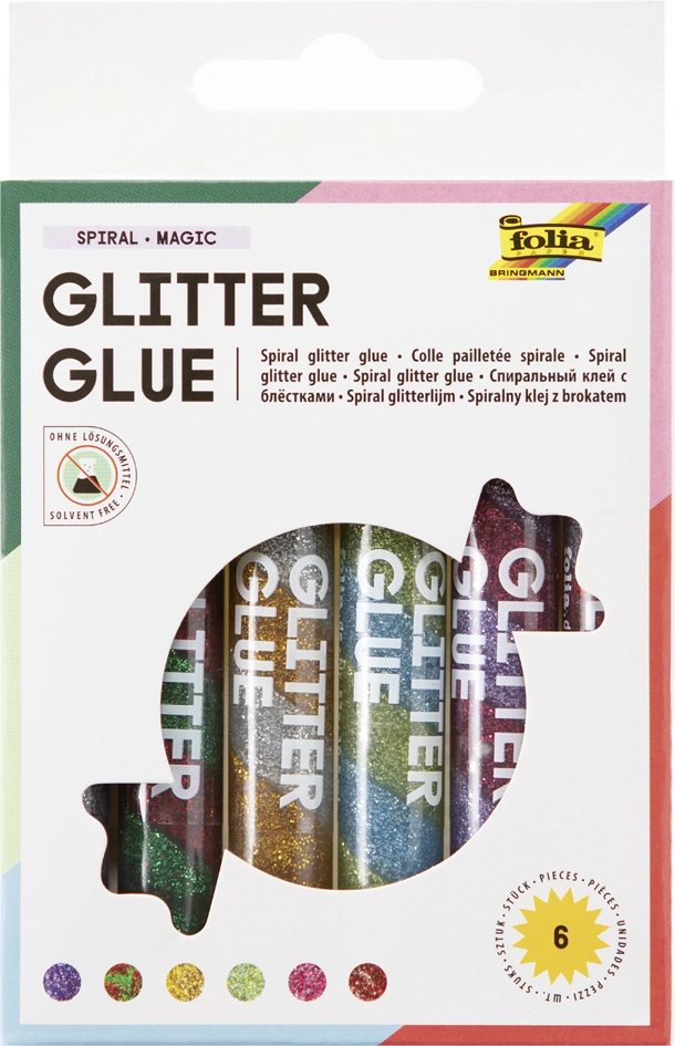 Een "folia glitterlijm ""glitterglue spiraal neon"" assorti " koop je bij NiceSupplies.nl