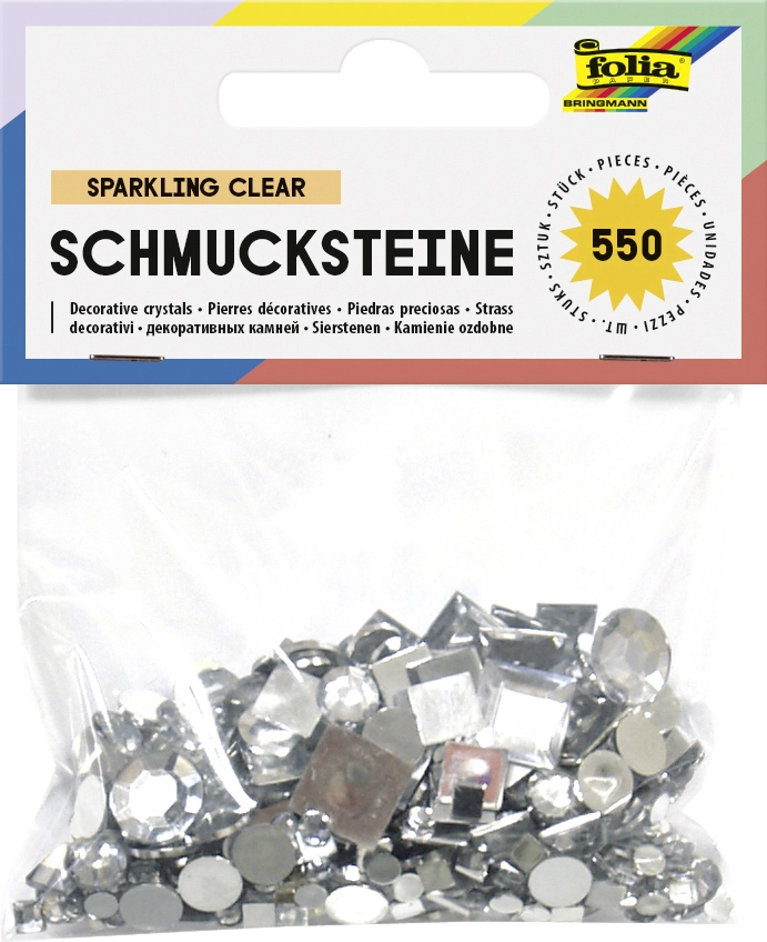 Een "folia juwelen ""sparkling clear"" acryl " koop je bij NiceSupplies.nl