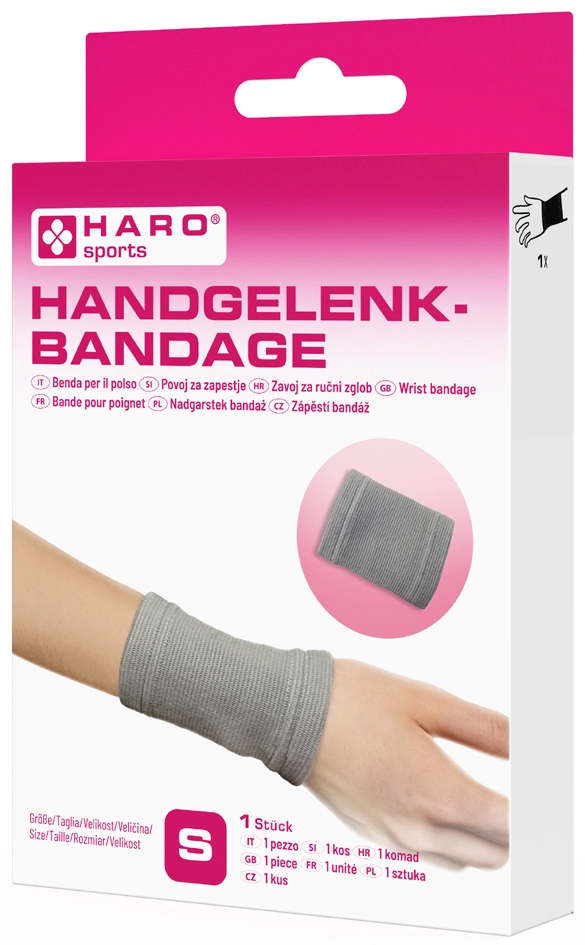 Een "haro sportbandage ""handgelenk"" formaat: m grijs " koop je bij NiceSupplies.nl