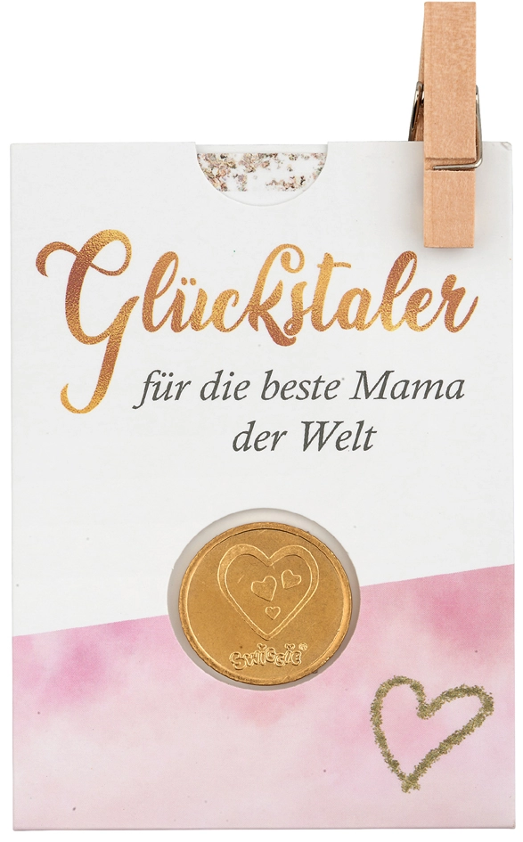 Een "hergo geluksmunt ""voor die beste mama der welt"" " koop je bij NiceSupplies.nl