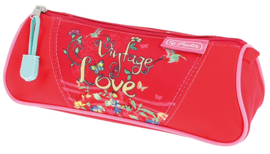 Een "herlitz ronde-etui driehoekig ""vintage love"" " koop je bij NiceSupplies.nl