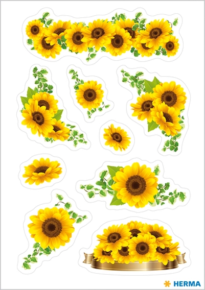 Een "herma sticker decor ""sonnenbloemen"" " koop je bij NiceSupplies.nl