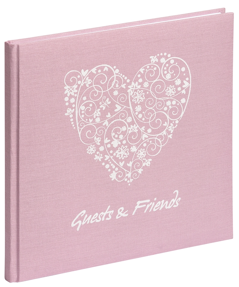 Een "pagna gastenboek ""guests & friends"" 144 seiten rosé " koop je bij NiceSupplies.nl