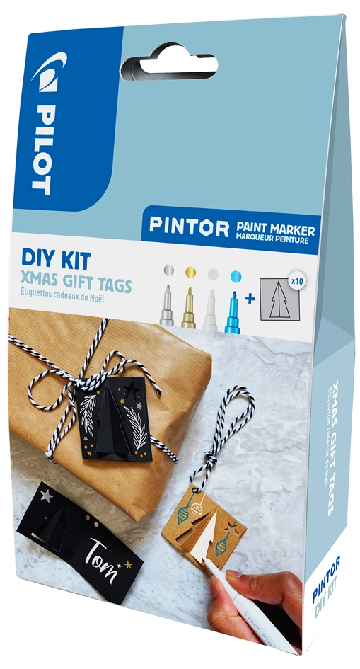 Een "pilot pigmentmarker pintor diy-set xmas ""geschenkhanger"" " koop je bij NiceSupplies.nl