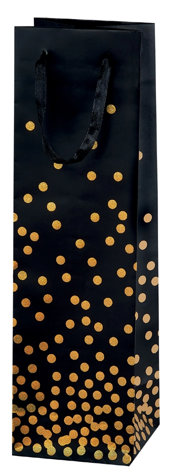 Een "susy card flessentas ""dots gold"" voor 1 fles " koop je bij NiceSupplies.nl