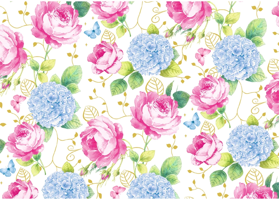 Een "susy card geschenkpapier ""vibrant flowers"" op rol " koop je bij NiceSupplies.nl