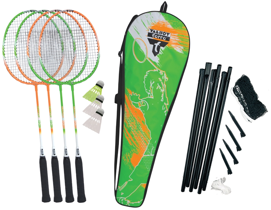 Een "talbot torro badminton-set ""4 attacker plus"" " koop je bij NiceSupplies.nl