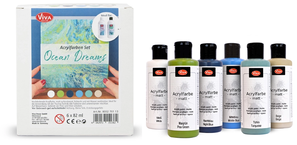 Een "viva decor acrylverf-set ""ocean dreams"" 6-delig " koop je bij NiceSupplies.nl