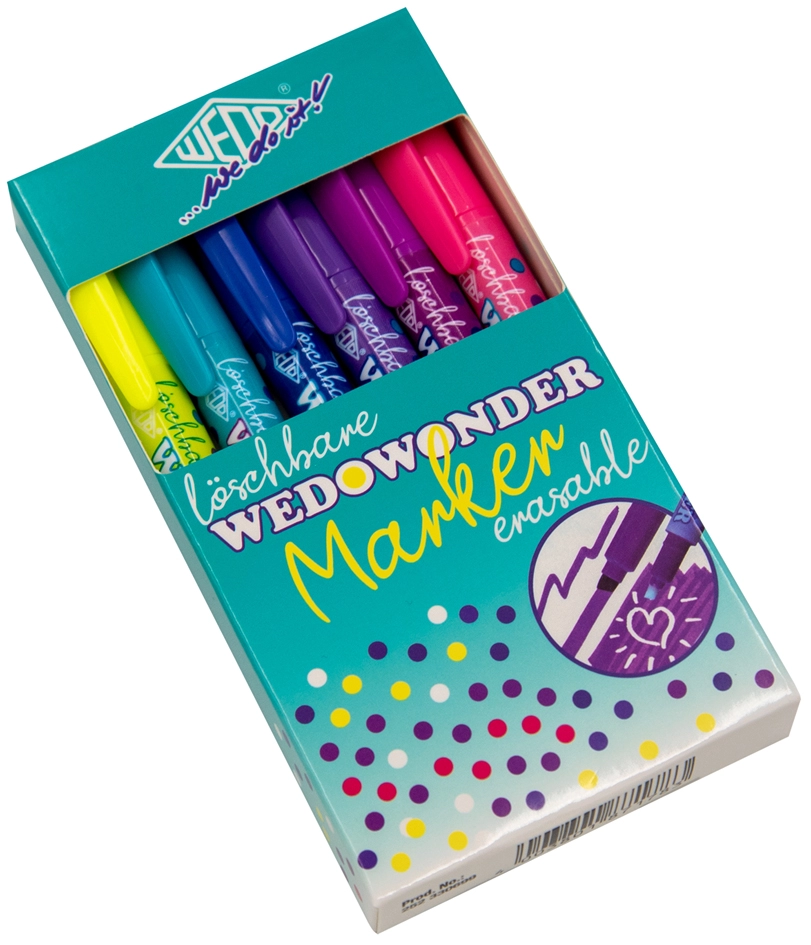 Een "wedo löschbarer tekstmarker ""wedowonder"" 6stuks set display " koop je bij NiceSupplies.nl