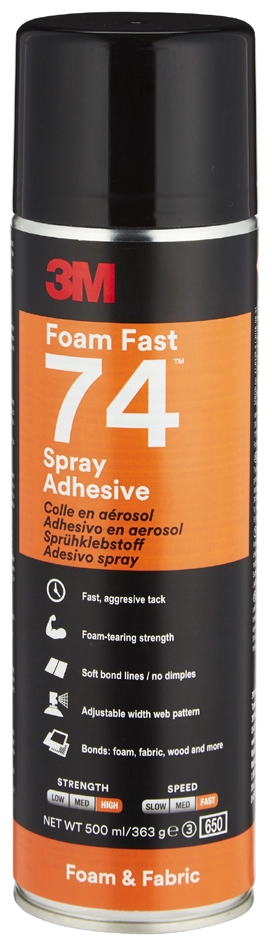 Een 3m spuitlijm foamfast 74 orange 500 ml koop je bij NiceSupplies.nl