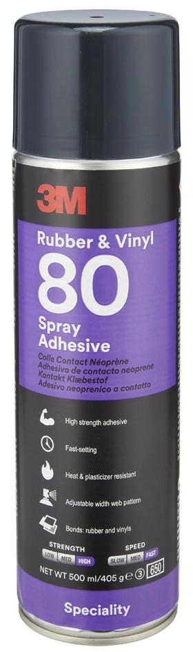 Een 3m spuitlijm rubber & vinyl 80 geel 500 ml koop je bij NiceSupplies.nl