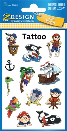 Een "avery zweckform zdesign kids tattoos ""dino"" " koop je bij NiceSupplies.nl