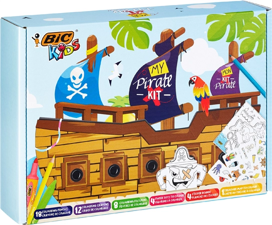 Een "bic kids tekenset ""meine piraten-box"" 47-delig " koop je bij NiceSupplies.nl