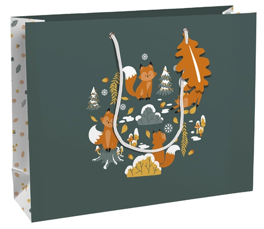 Een "clairefontaine kerst-cadeautas ""fox"" groot " koop je bij NiceSupplies.nl