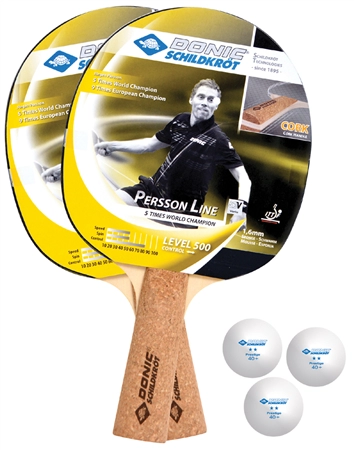 Een "donic schildkrot tafeltennis-set ""persson 500 kork"" " koop je bij NiceSupplies.nl