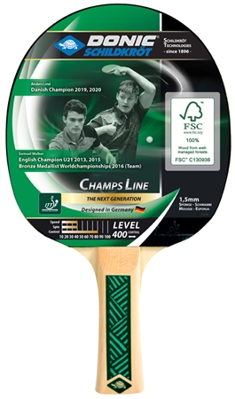 Een "donic schildkrot tafeltennisbadje ""champs line 400 fsc"" " koop je bij NiceSupplies.nl