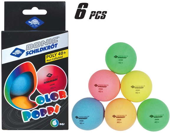 Een "donic schildkrot tafeltennisbal ""color popps"" assortie " koop je bij NiceSupplies.nl