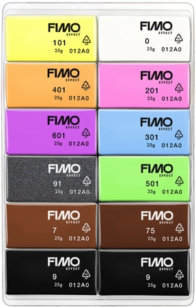 Een "fimo boetseerklei-set ""neon"" 12stuks set " koop je bij NiceSupplies.nl