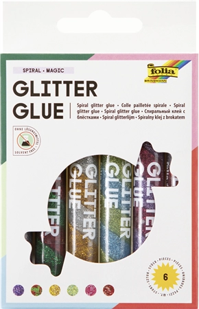 Een "folia glitterlijm ""glitterglue spiraal magic"" assorti " koop je bij NiceSupplies.nl