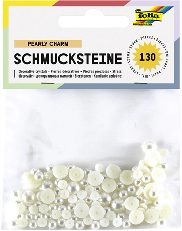 Een "folia juwelen ""pearly charm"" rond parelmoer " koop je bij NiceSupplies.nl