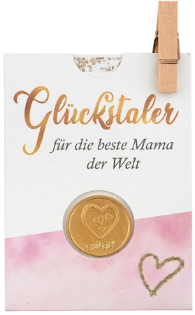 Een "hergo geluksmunt ""voor die beste mama der welt"" " koop je bij NiceSupplies.nl