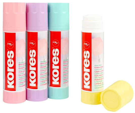 Een "kores lijmstift ""pastel"" 20 g oplosmiddelvrij " koop je bij NiceSupplies.nl