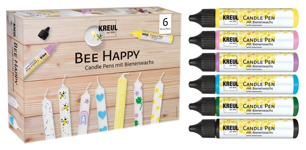 Een "kreul candle pen ""bee happy"" 6stuks-set " koop je bij NiceSupplies.nl