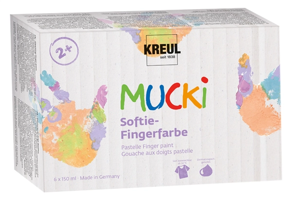 Een "kreul softie-vingerverf ""mucki"" 150 ml 6stuks-set " koop je bij NiceSupplies.nl