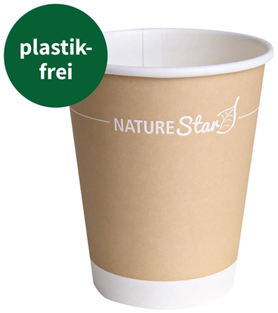 Een "nature star karton-koffiebeker ""only paper"" 0,3 l " koop je bij NiceSupplies.nl