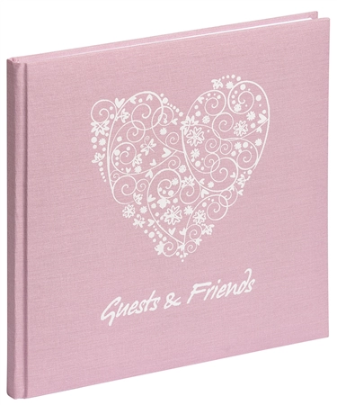 Een "pagna gastenboek ""guests & friends"" 144 seiten rosé " koop je bij NiceSupplies.nl