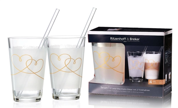 Een "ritzenhoff & breker latte-macchiato-set ""heart"" " koop je bij NiceSupplies.nl