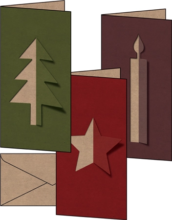 Een "sigel kerstkaarten-set ""cut-out style"" din a6 " koop je bij NiceSupplies.nl