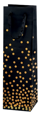 Een "susy card flessentas ""dots gold"" voor 1 fles " koop je bij NiceSupplies.nl