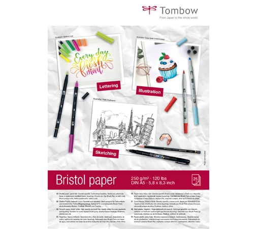 Een "tombow tekenblok ""bristol"" din a6 blanko 250 g/qm " koop je bij NiceSupplies.nl