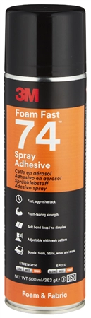 Een 3m spuitlijm foamfast 74 orange 500 ml koop je bij NiceSupplies.nl