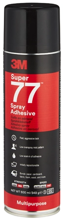 Een 3m spuitlijm super 77 beige 500 ml koop je bij NiceSupplies.nl