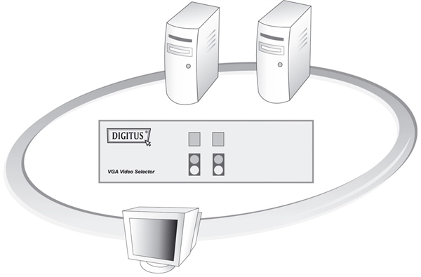 Een DIG VGA Switch 2fach koop je bij NiceSupplies.nl