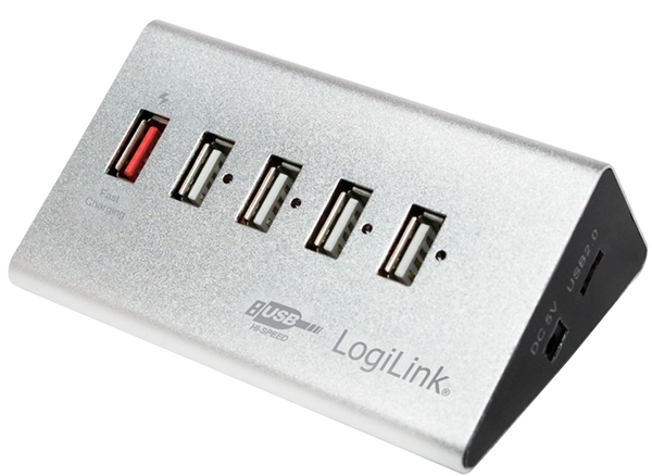 Een LogiLink USB 2.0 Hub koop je bij NiceSupplies.nl