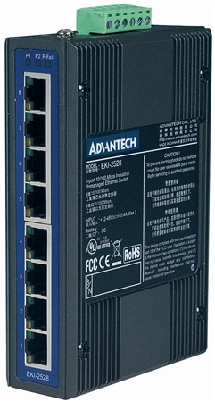 Een advantech unmanaged industrial ethernet switch 8 port koop je bij NiceSupplies.nl