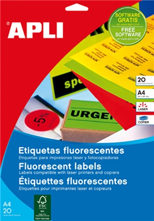 Een agipa adres-etiketten 64x33-9mm neongeel koop je bij NiceSupplies.nl