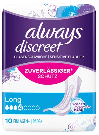 Een always discreet incontinentie-inlegger long big pak koop je bij NiceSupplies.nl