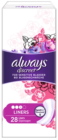 Een always discreet incontinentie luier liner koop je bij NiceSupplies.nl