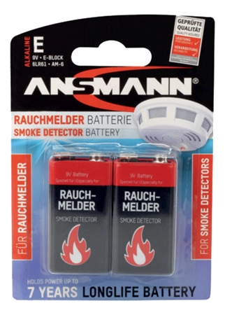 Een ansmann alkaline batterij e-blok 6lr61 9 volt 2 stuks blister koop je bij NiceSupplies.nl