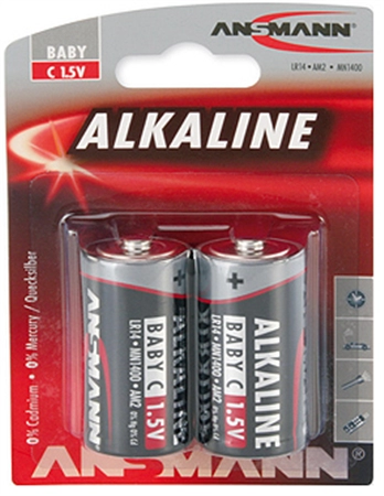 Een ansmann alkaline batterij red baby c lr14 2 stuks blister koop je bij NiceSupplies.nl