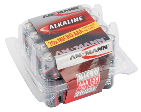 Een ansmann alkaline batterij red micro aaa 20 stuks blister koop je bij NiceSupplies.nl