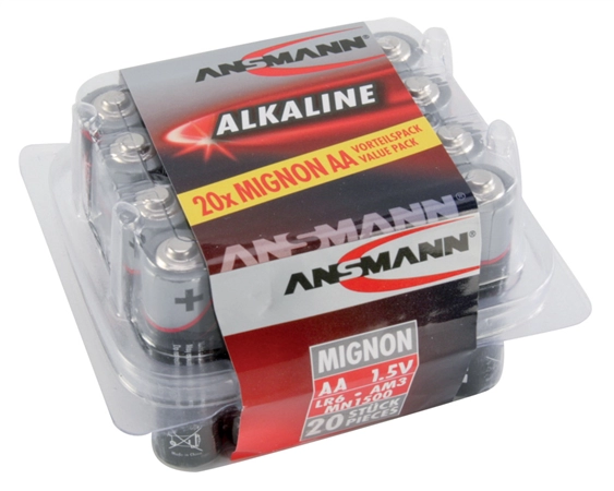 Een ansmann alkaline batterij red mignon aa 20 stuks blister koop je bij NiceSupplies.nl